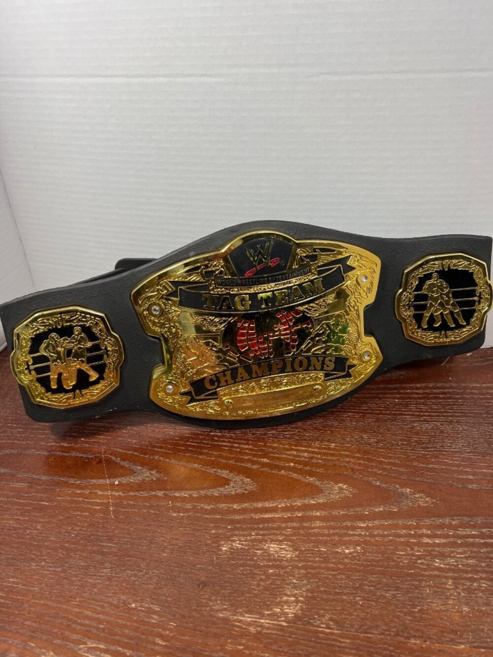 WWE Tag Team Championship Belt Replica By Jakks Pacific 2005 Black & Gold K3